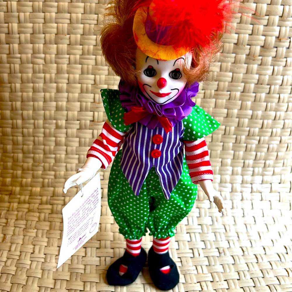 CLOWN DOLL EFFANBEES HERE COMES THE CLOWN CLARENCE W/ HAT